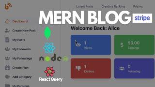 Project Live Demo  | Build and Deploy MERN Stack  blog project with subscription