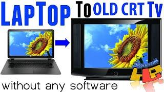 HDMI AV How To Connect LapTop To OLD TV LED TV HDTV