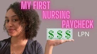 My First Nursing Paycheck | LPN in Long Term Care| Money Mondays