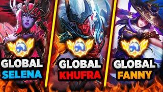 1 MAÇTA 3 GLOBAL! GLOBAL FANNY & SELENA & KHUFRA! HARD MODE! COMEBACK!