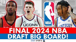 FINAL 2024 NBA Draft Big Board Ft. Donovan Clingan, Alex Sarr & Reed Sheppard