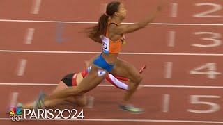 WILD FINISH in epic anchor leg decides Zurich 4x100m relay | NBC Sports