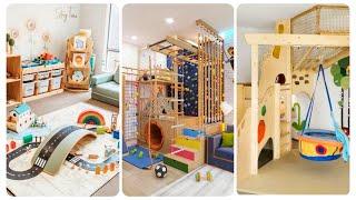 41 Fun Kids Playroom & Toy Room Design Ideas | Space Saving Playroom Organization | Indoor Slide