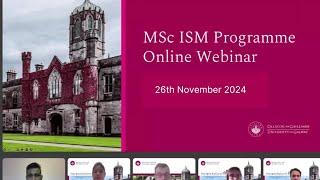 University of Galway - MSc Information Systems Management Webinar 26 November 2024