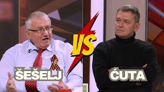 NEVIĐENI DUEL - Vojislav Šešelj i Aleksandar Jovanović Ćuta - Optužbe, uvrede i napuštanje studija!