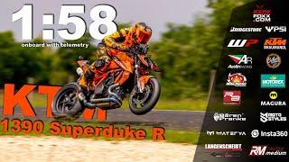 1:58 Pannoniaring Telemetry | onboard KTM 1390 Superduke R