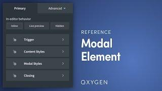 2.3: Oxygen's Modal Element