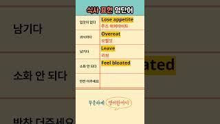 입맛이 없다, 소화가 안 된다, 영어로 어떻게 말할까요? #영어회화 #영어공부