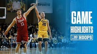 Iowa vs. Utah | Highlights | Big Ten Men's Basketball | 12/21/2024