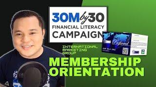 IMG Membership Orientation 2021: Education + Execution = Financial Freedom. 