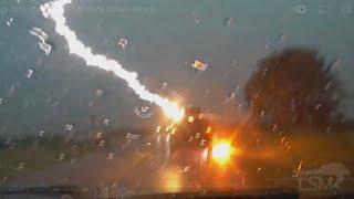 06-25-2021 Waverly, KS - Lightning Strikes Vehicle