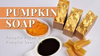 Pumpkin Soap made with Pumpkin Puree - Cold Process Soap Making - Fraeulein Winter