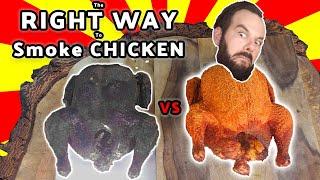 You're smoking chicken WRONG! | How to smoke CRISPY JUICY whole chicken on a pellet grill (Traeger)