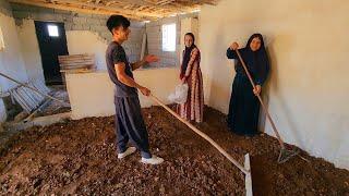 "The arrival of Abolfazl's mother and leveling the floor of the house using soil"