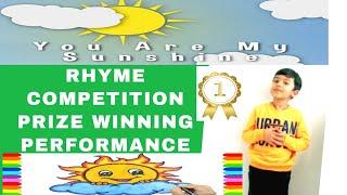 Rhyme Recitation With Props and Actions l Rhymes for Competition l You are my Sunshine Rhyme.