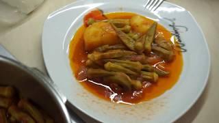 Okra greek style (lathera) - Μπάμιες λαδερές | Greek Cooking by Katerina