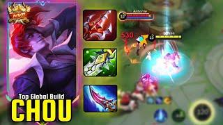 CHOU BACK TO META COUNTER FINALLY!! CHOU BEST GLOBAL BUILD %100 DEADLY - MLBB CHOU GAMEPLAY