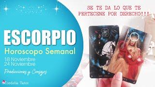 ⭐️ESCORPIO! UN AMOR CRECIENTE!! LLEGA JUSTICIA DIVINA️  Horóscopo / Tarot Semanal Cordelia