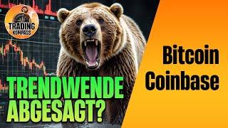 Bitcoin, Coinbase - Werden beide noch tiefer fallen? | Technische Analyse & Preisziele