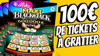 Je GRATTE 100€ De MAXI BLACKJACK  Toujours Satisfaisant 