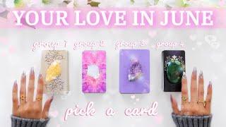 Your June 2025 LOVE PredictionsPsychic Tarot Card ReadingPick-A-Card4 Groups⏰