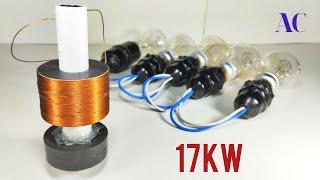 AC 240v Free Electricity Generator with Coper wire using Magnet Powerful Free Energy 2024