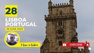 Lisbon 18 June 4K┃Alges beach. Belem tower. Monument to the discoverers.