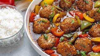 Veg Manchurian | Indian Fusion Veggie Manchurian | Vegan Meatballs & Manchurian Gravy Recipe