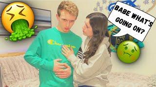 GETTING SICK and HIDING IT FROM MY GIRLFRIEND! *SWEET REACTION*
