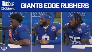 Giants OLB Interviews: Brian Burns, Boogie Basham, Azeez Ojulari | Giants Huddle