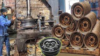 Manufacturing vehicles iron wheel Rim in Factory | Production Process wheel Rim - производство колес