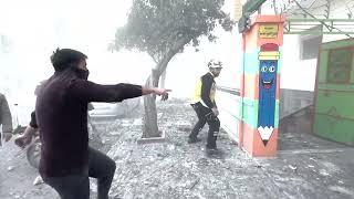Smoke Billows Into Sky After Strike in Idlib