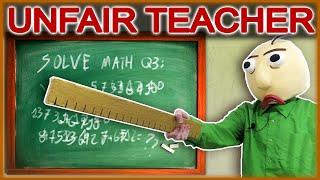 BALDI GIVES ME TOO MUCH HOMEWORK! Baldi's Unfair Basics in Real Life