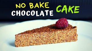 3 Ingredient No Bake Chocolate Cake (with oats!)