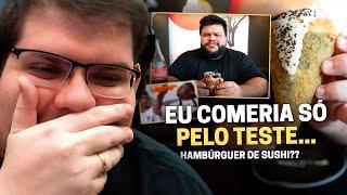 CASIMIRO REAGE: HOT DOG E HAMBÚGUER DE SUSHI - CALMA PAI! (TUDO TEM LIMITE) | Cortes do Casimito