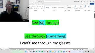 Phrasal Verb - See Through | WeIRD English Grammar | C. Sean McGee