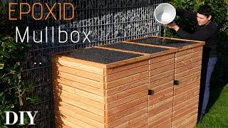 Epoxid Mülltonnenbox selber bauen/ Trash bin/ Müllbox DIY/ Epoxidharz Ideen/Müllboxverkleidung Holz