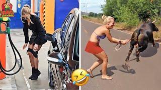 TOTAL IDIOTS AT WORK Caught On Camera #70 | Try not to Laugh | Instant Regret Fails Compilation 2024