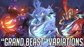 Orisa "Grand Beast" Skin Variations Showcase - Overwatch 2
