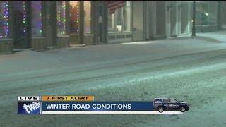 Winter weather makes for slippery road conditions