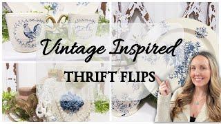 Vintage inspired thrift flips - Thrift with me and diy's - Home Decor trash to treasure