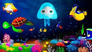 Lullaby Baby  Fish and Calming Undersea Animation  Baby sleep music