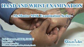 HAND AND WRIST EXAMINATION - McMASTER UNIVERSITY