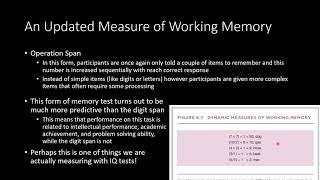 Lecture 5.2 - A Closer Look at Working Memory