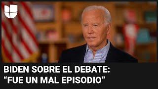 La primera entrevista de Biden tras el debate contra Trump: “Fue un mal episodio"