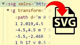 Как скачать svg файл из кода html из браузера. Два способа