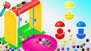 Learn Shapes with Wooden Hammer Toys - Shapes Videos Collection for Children