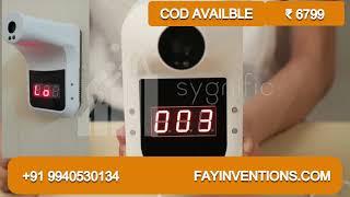 Sygnific K3 Infrared Thermometer Body Temperature Scanner Wall Mounted with Abnormal Automatic Alarm