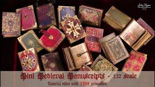  Mini Medieval Manuscripts (Part 1) - DIY Basic Book Making / Bookbinding - with FREE printables!