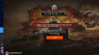 Unable to connect to the authentication server - world of tanks (6005)